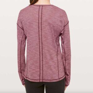 Lululemon Sweat Embrace Long Sleeve Heathered Merlot